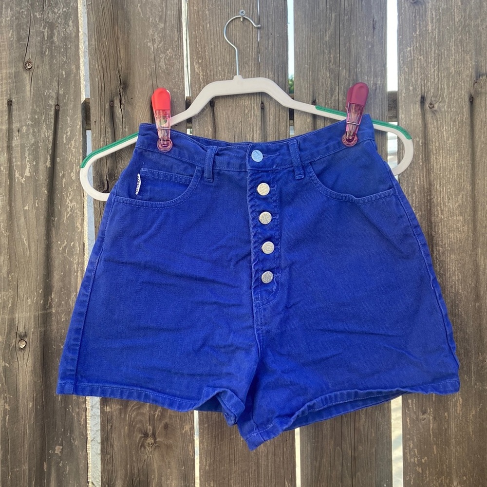 BONGO Vintage Blue High Waisted Shorts
